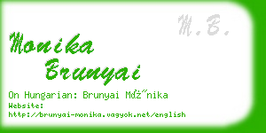 monika brunyai business card